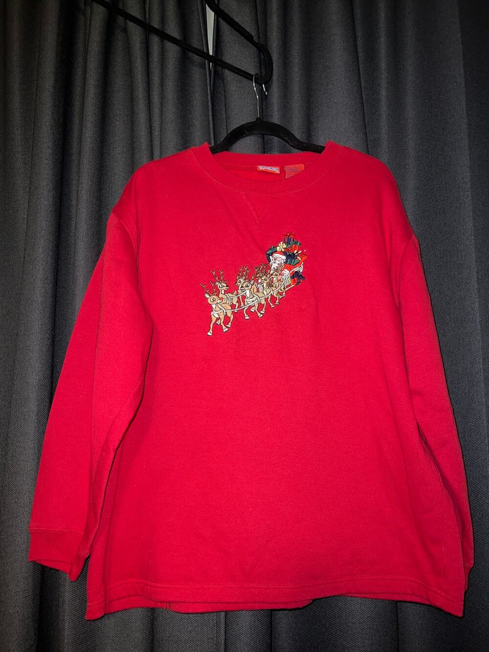 Ugly Christmas Sweater Xmas Sweatshirt Crewneck Size Large Rudolph